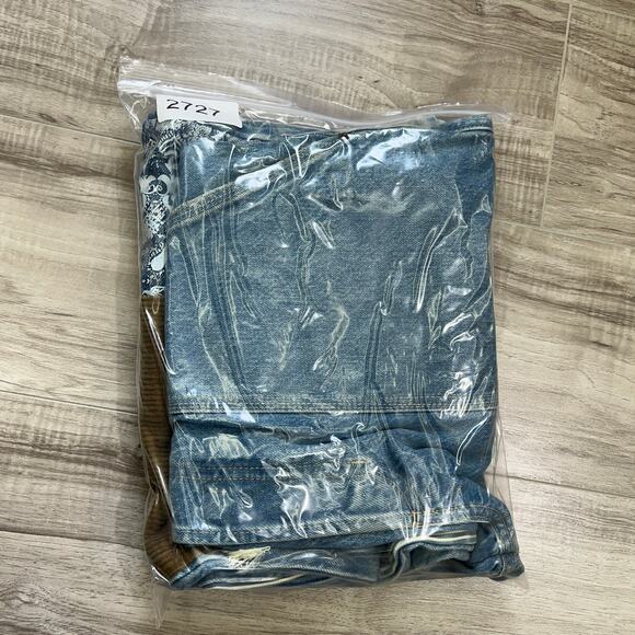 Free People We The Free Popular Demand Patched Jeans Size 30 - Picture 16 of 16